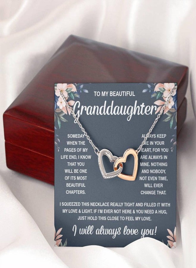 Dokazu Gift for Granddaughter Necklace from Grandparents with Heartfelt Message & Luxury Box, Birthday, Valentine’s Day, Christmas, Interlocking Hearts Jewelry - Image 5
